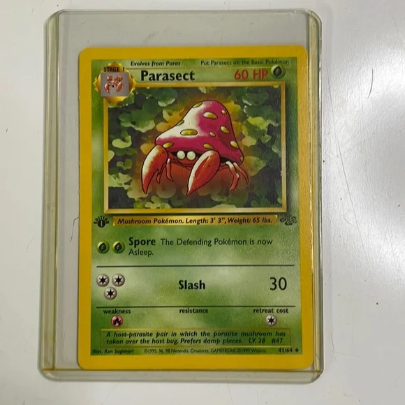Pokemon | Toys | Parasect 464 Pokemon Card Jungle Set 1st Edition Uncommon  1999 Wotc | Poshmark